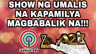 SHOW NG UMALIS NA KAPAMILYA MAGBABALIK NA SA ABS-CBN KAHIT WALANG ABS-CBN FRANCHISE!