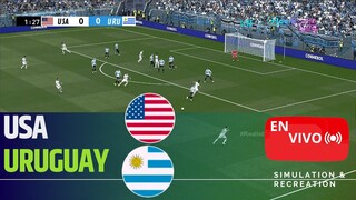 🔴 Estados Unidos vs Uruguay EN VIVO 🏆 | ⚽ Partido EN VIVO hoy simulación y recreación de videojuego