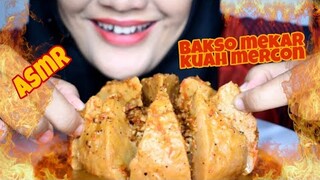 ASMR BAKSO MEKAR RAKSASA KUAH MERCON || BAKSO MEKAR KUAH CABE RAWIT|| asmr indonesia