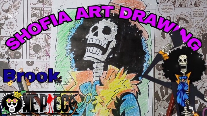 drawing BROOK DARI ANIME ONE PIECE