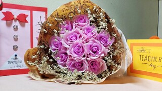 Hướng dẫn làm bó hoa hồng  bằng giấy cực đẹp / Making rose with paper easy