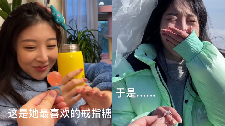 The boy proposed with a paper ring, but when he took out the real diamond ring, he couldn't hold it 