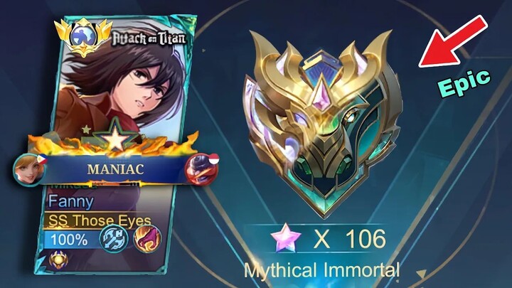 MANIAC!! NEW SEASON FANNY UNSTOPPABLE DAMAGE! - MLBB