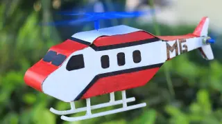Creative cardboard helicopter, can really fly!