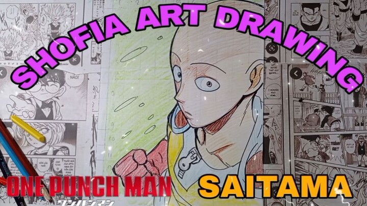 drawing Saitama dari anime one punch man