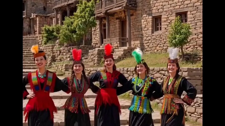 Chitrali kalash valley festival beautiful girl dancing with trending music
