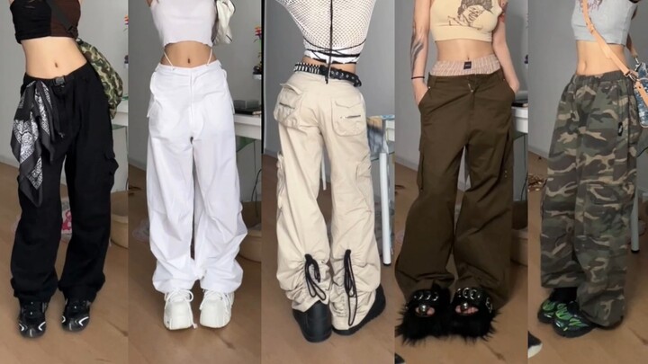 梦中情裤1⃣️美式阔腿工装裤合集 藏肉一绝 梨形身材会爱！好看好穿