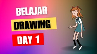 (day 1) belajar drawing