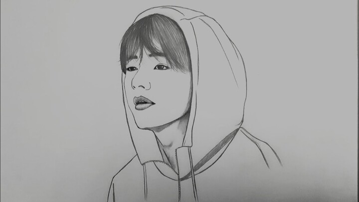 Menggambar BTS Taehyung || How to draw Taehyung BTS