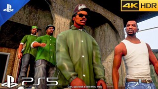 GTA San Andreas (PS5) Remastered Gameplay Drive-Thru Mission - GTA Trilogy (4K HDR 60FPS)