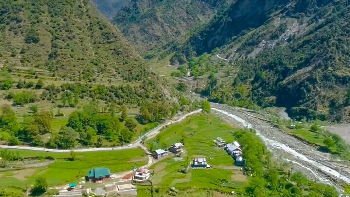 Kashmir 🍁. Indian flag on occupied Kashmir. Video shoot from Pakistani Kashmir