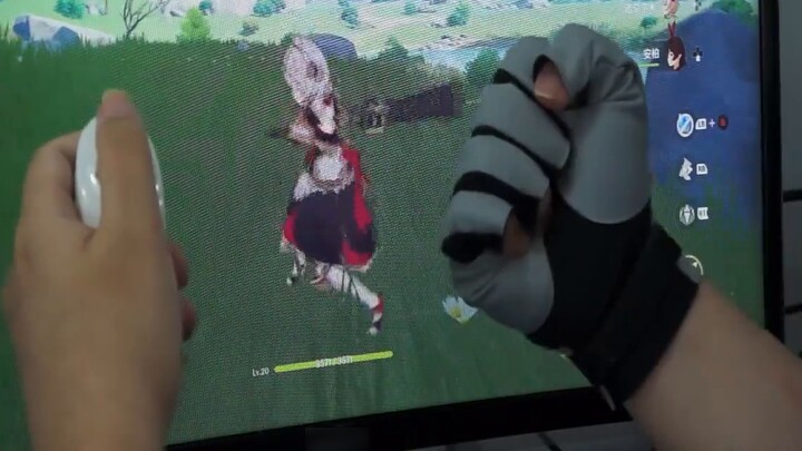 【原神】全球首发！数据手套玩原神！