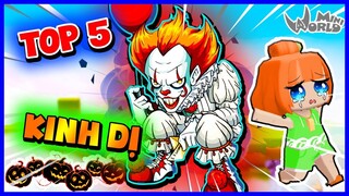 🎃TOP 5 map KINH DỊ NHẤT trong MINI WORLD | thử thách 24h SỐNG trong THẾ GIỚI KINH DỊ | Kamui TV