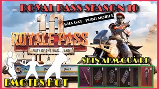 SEASON 10 ROYAL PASS LEAKS, EMOTES & SKIN AKM CỰC HOT LÀ PHẦN THƯỞNG RP ? || PUBG MOBILE