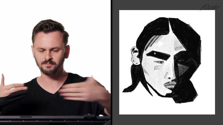 Critique simplify portrait from observation - 11