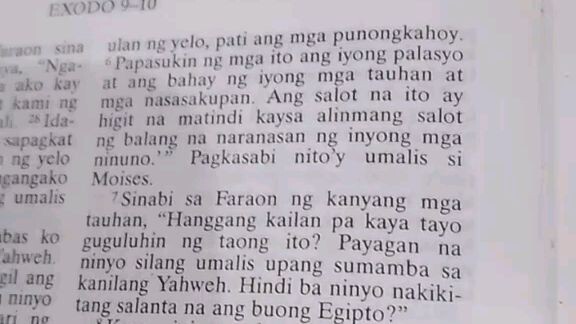 Pang Araw Araw na Talata.               Exodus 10:3-7