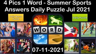 4 Pics 1 Word - Summer Sports - 11 July 2021 - Answer Daily Puzzle + Daily Bonus Puzzle