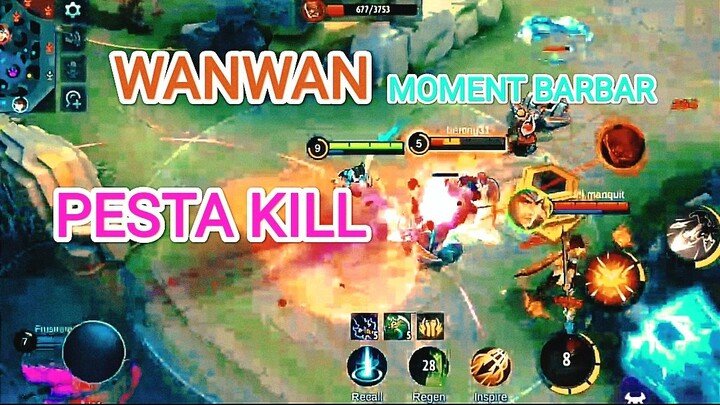 WOW... Hero Wanwan Moment Barbar Pesta Kill...!!!