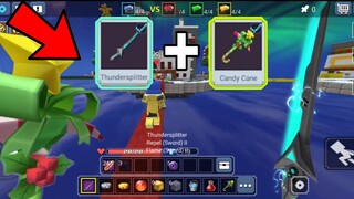 New Thundersplitter Sword + Candy Cane Pickaxe in Bedwars Blockman Go