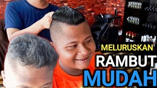 cara meluruskan rambut, basah lurus-kering keriting | tanpa catok ‼️