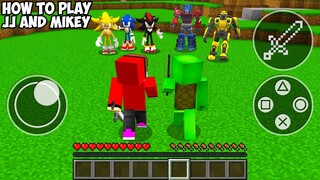 HOW TO PLAY JJ and MIKEY! REALISTIC SONIC and TRANSFORMERS in MINECRAFT!