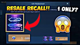 1 DIAMONDS FOR SEA OF ANVIL RECALL? RESALE DISCOUNT! UPDATES!! | Mobile Legends