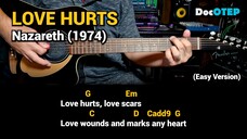 Love Hurts - Nazareth (1974) Easy Guitar Chords Tutorial with Lyrics Part 2 REELS