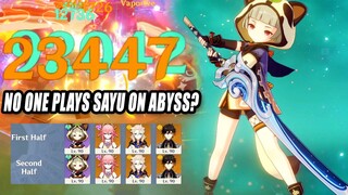 No One PLAYS SAYU on Abyss? - Sayu & Akuoumaru R5 2.5 Floor 12 All Side Showcase