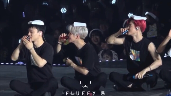 【EXO】A famous goofy idol group openly took apart their microphones at a concert and used them as dri