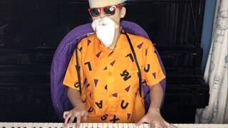 Pertapa Penyu memainkan piano