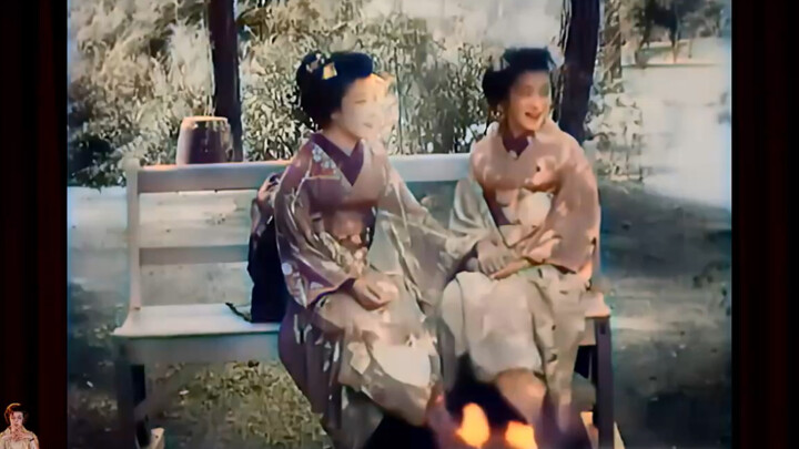 一百多年前的日本艺妓真实影像，长相矮小，和小学生差不多高