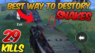 BEST WAY TO DESTROY SNAKES in PUBG MOBILE | 29 Kill SOLO VS SQUADS