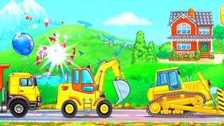Trò Chơi Xây Nhà -Lắp Ráp Máy Cẩu, Máy Xúc, Ô Tô Chở Cát, Máy Uỉ Đào Đất Xây Nhà ITrò Chơi Vui Nhộn
