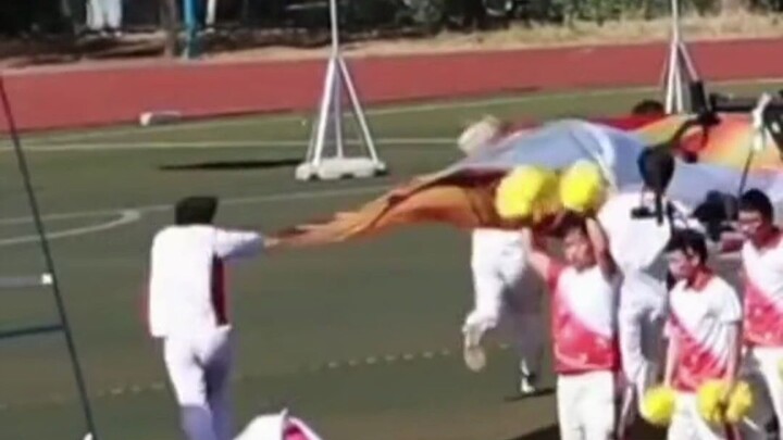 Are college sports days always this crazy? Hahaha hahaha!