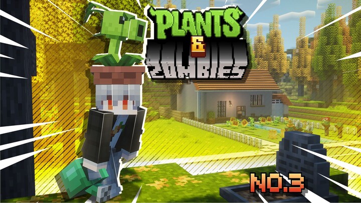 Xây dựng túp lều của Dave trong Minecraft, phiên bản Minecraft của Plants vs. Zombies
