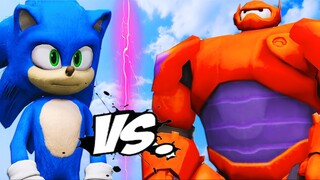 SONIC THE HEDGEHOG (2020) VS BAYMAX (BIG HERO 6)