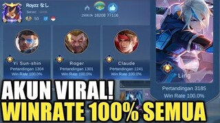 CEK SEKARANG! AKUN INI MAIN 10.000 MATCH WINRATE HAMPIR 100% !! MANUSIA SETENGAH MOBILE LEGEND