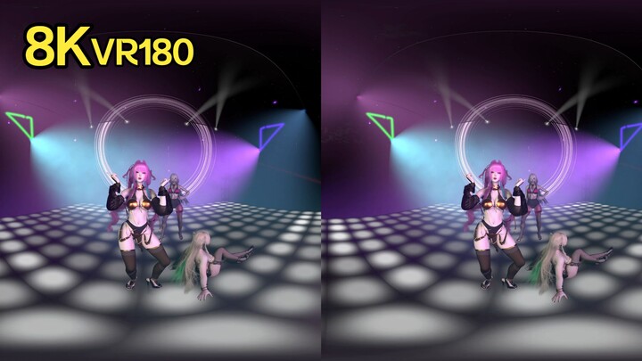 [8K 3D 180 VR] VAM MMD ( Kep1er - WA DA DA )