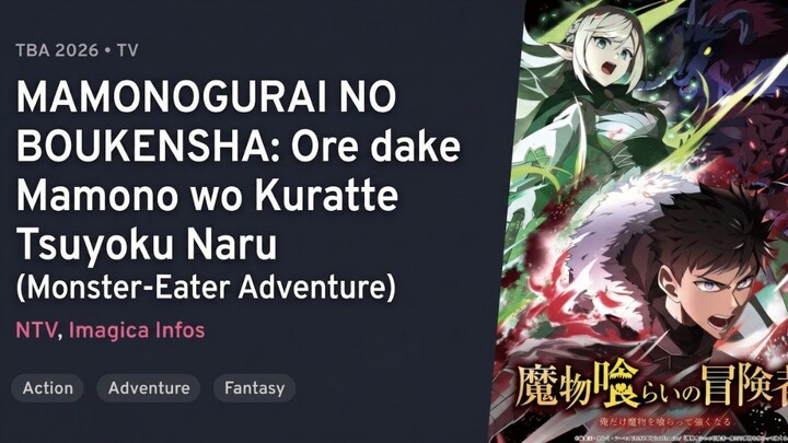 EP 1 - Mamonogurai no Boukensha Ore dake Mamono wo Kuratte Tsuyoku Naru Sub Indo