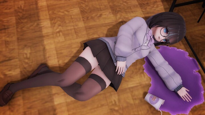 【MMD】McDonald's Grimace Shake killed me ^U^ McDonald's Grimace Shake meme (Kitazawa yui)