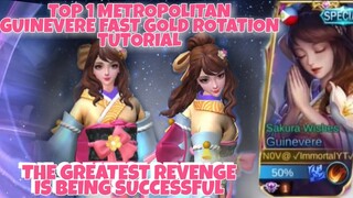 TOP 1 METROPOLITAN GUINEVERE FAST FARM ROTATION TUTORIAL - SAKURA WISHES - EMBLEM SET - MLBB