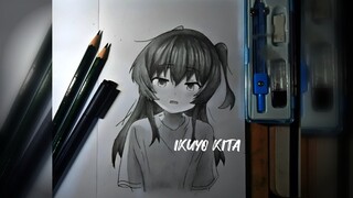 Step by step Cara menggambar IKUYO KITA dari anime Bocchi the rock || Menggambar anime BNW