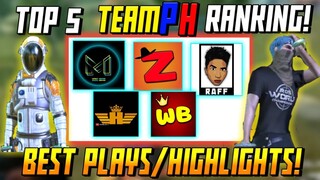 ROS : TOP 5 TEAMPH BEST PLAYS/HIGHLIGHTS"WHO'S BEST?"(ROS TAGALOG)
