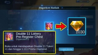 CARA DAPAT 1000 PROMO DIAMOND GRATIS DARI DOUBLE 11 LOTTERY CHEST!! PLAYER GRATISAN WAJIB TONTON!!