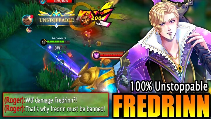 100% Unstoppable!!🔥 Top Global Best Build and Emblem 2023 - Fredrinn Mobile Legends