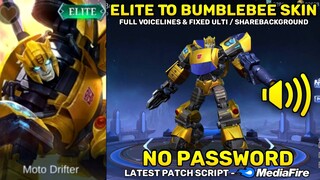 X-Borg Elite To Bumblebee Skin Script No Password - Full Voicelines & Full Effects | MLBB