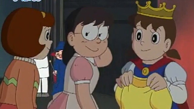 Cinderella Nobita yang tahan pergi ke toilet sangat baik sehingga Shizuka malu pada dirinya sendiri.