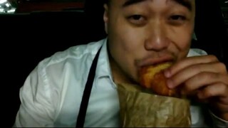 ASMR EATING SOUNDS - HAM & CHEESE CROISSANTS AND APPLE FRITTER