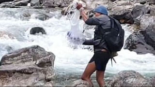 Cast Net Fishing in Nepal | Himalayan Trout Fishing with Handmade Cast Net | Asala Fishing |