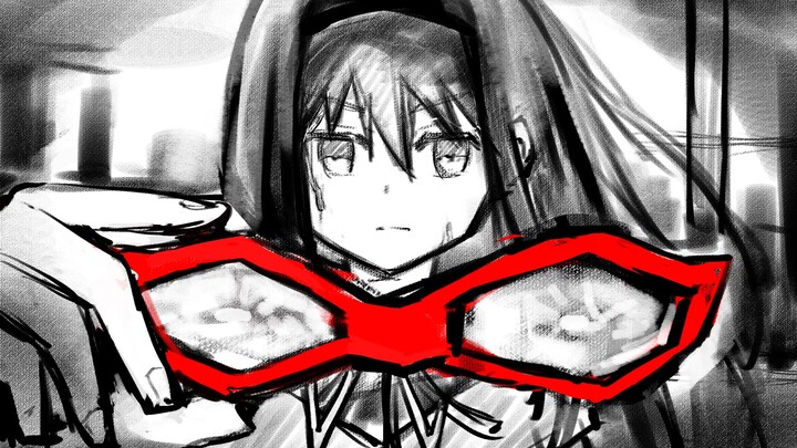 [Tulisan Tangan/Lingkaran Ajaib] Homura Akemi punya kacamata aneh